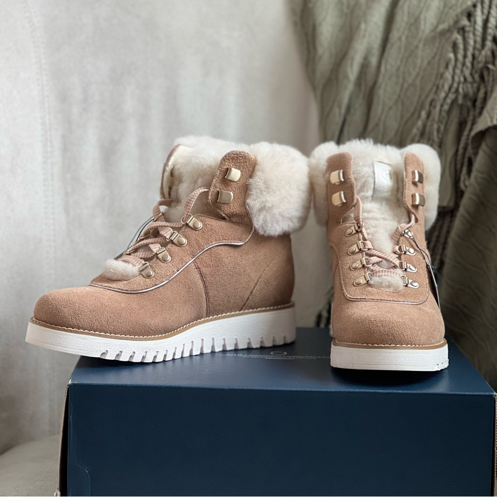 Cole Haan ZeroGrand Explore Upstate Waterproof Shearling Hiking Boots